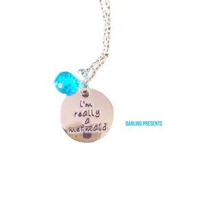 ‘IM REALLY A MERMAID’ MERMAID NECKLACE WOMEN COLOR SILVER